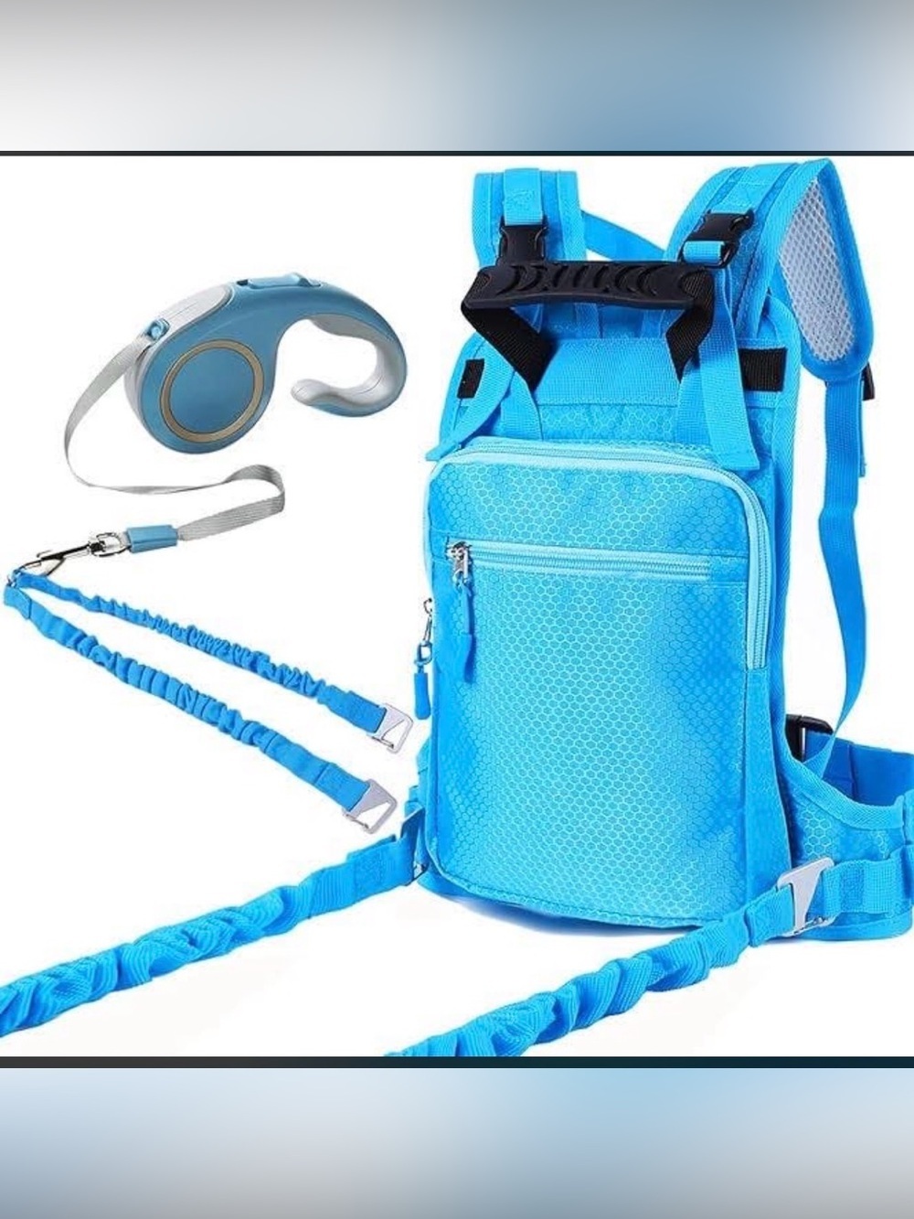 CapsLock Ski and Snowboard Harness Trainer for Kids – Retractable Leash- blue